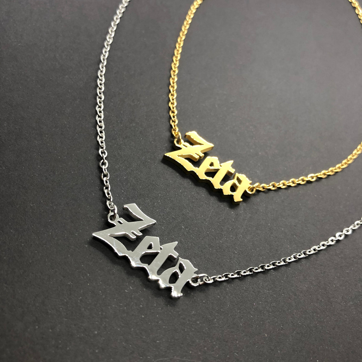 Zeta Necklace , Zeta Gift , Zeta Chain , Zeta Gift