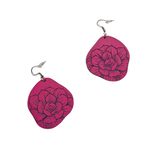 Rosewood Petal Earrings