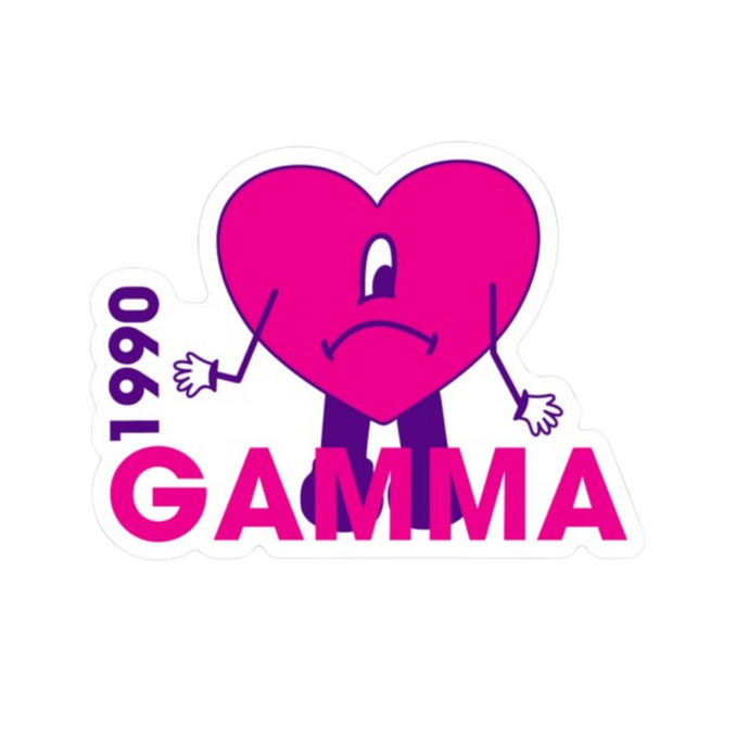 1990 GAMMA Heart Sticker