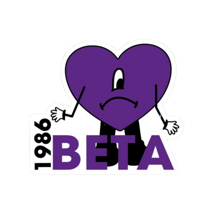 1986 BETA Heart Sticker