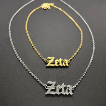 Load image into Gallery viewer, Zeta Necklace , Zeta Gift , Zeta Chain , Zeta Gift