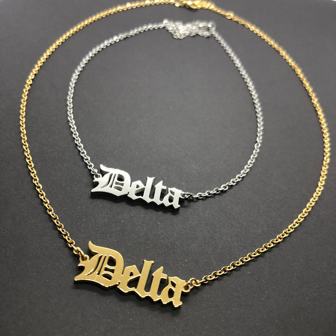 Delta Necklace , Delta Gift , Delta Chain , Delta Gift