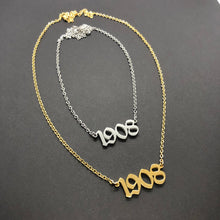 Load image into Gallery viewer, Gold 1908 Necklace , Silver 1908 Necklace , 1908 Chain , 1908 Jewelry
