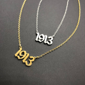 Gold 1913 Necklace , Silver 1913 Necklace , 1913 Chain , 1913 Jewelry