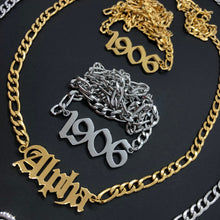 Load image into Gallery viewer, Alpha Necklace , Alpha Gift , Alpha Chain , 1906 Necklace , 1906 Chain