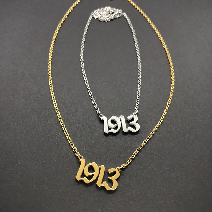 Gold 1913 Necklace , Silver 1913 Necklace , 1913 Chain , 1913 Jewelry