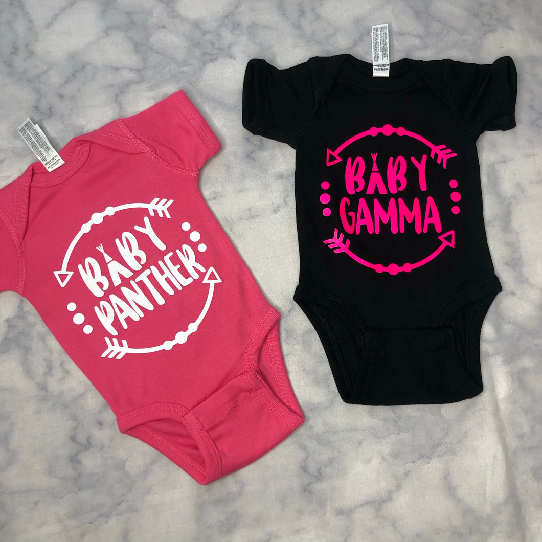 Custom Baby Gamma / Panther Onesie